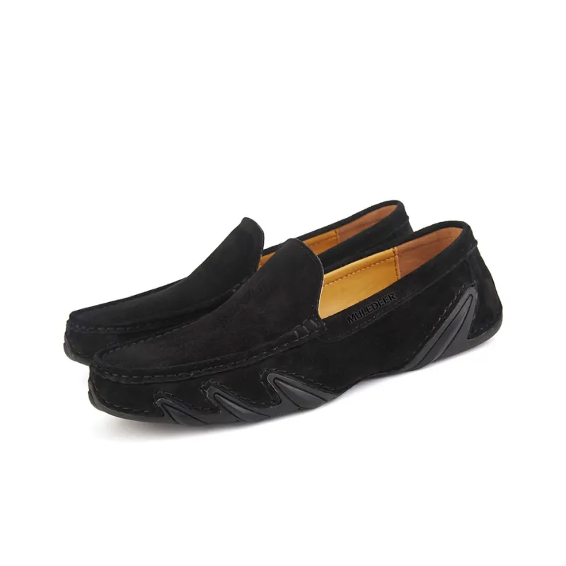 Black tailed Deer Gommino Loafers Men's-8