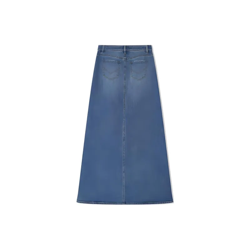 COVERINS Denim Long Skirts Women's Blue-1