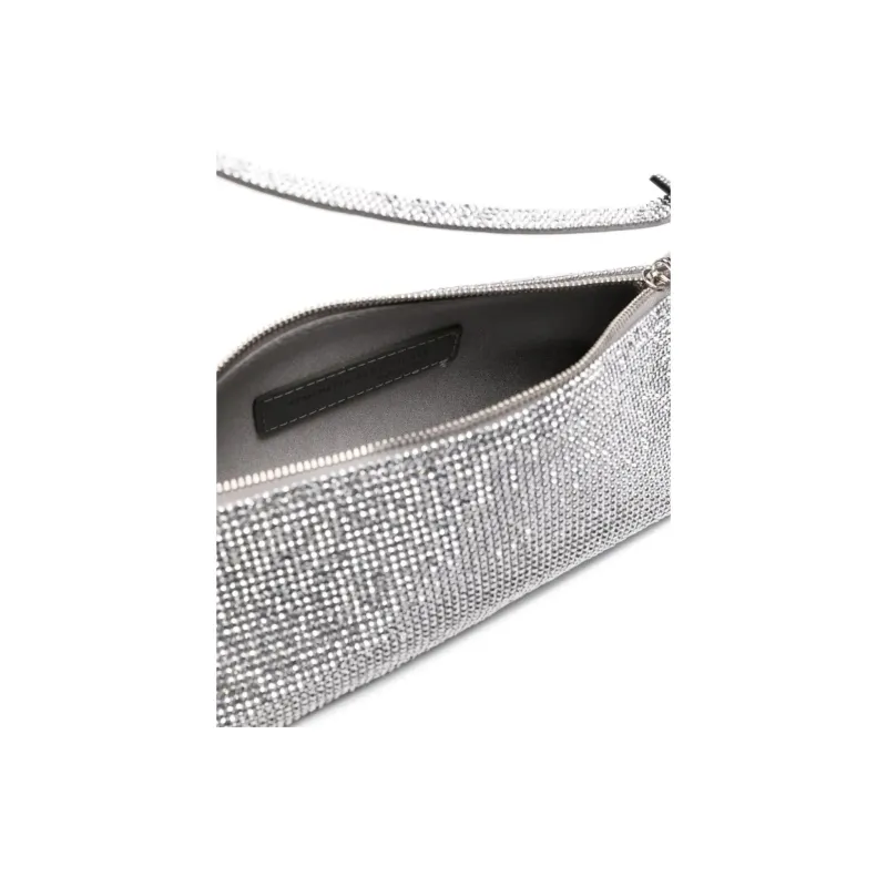 BENEDETTA BRUZZICHES Crystal Diamond, Rhinestone Handbag, Shoulder Bag Women's Silver-3