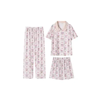 OEING Pajama Set Women's Pink Floral