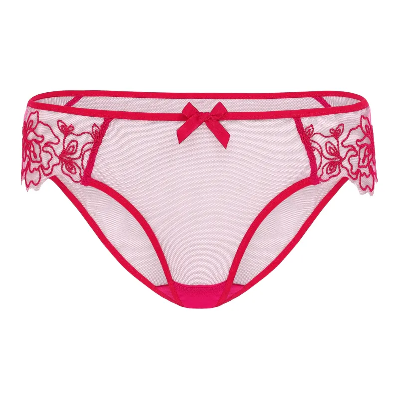 Agent Provocateur Lindie Floral-embroidered Tulle Briefs-1