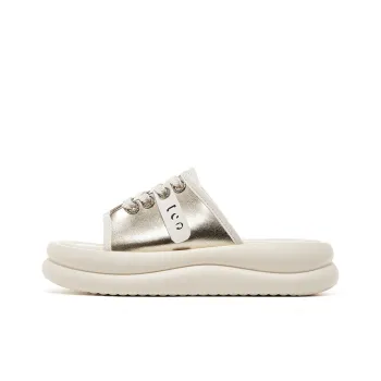 JOSINY Slide Slippers Women's Light Gold/Silver