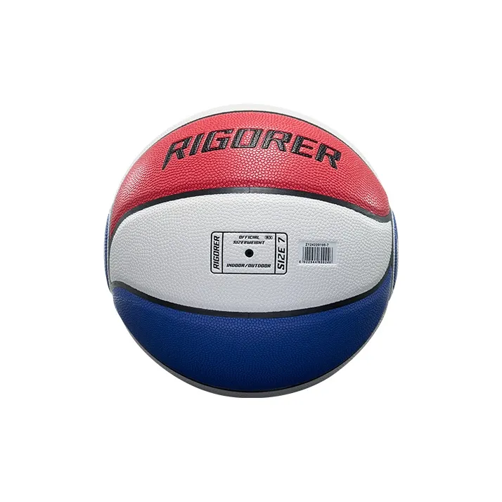 RIGORER PU Basketball Red White Blue Size 7 Ball Competition Unisex-4