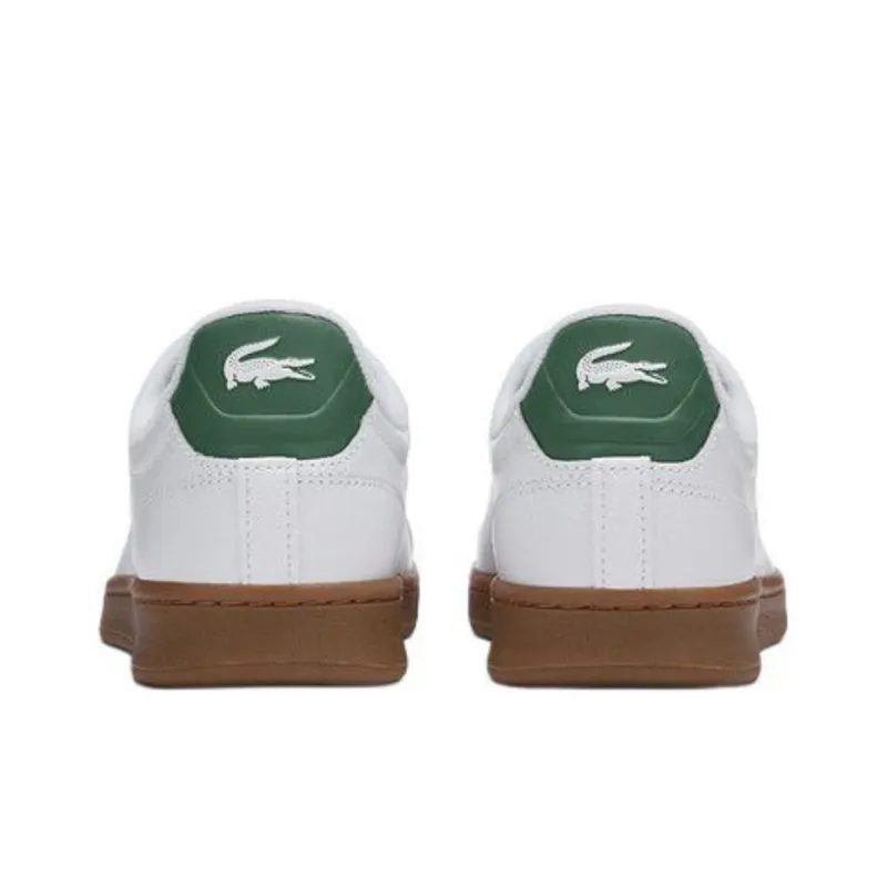 LACOSTE Anti Slip Wear Resistant Low Top Skateboard Shoes Men's White Green-3