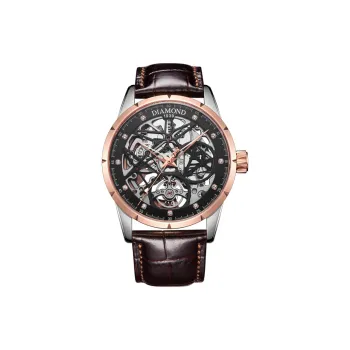 Diamond Automatic/Manual Mechanical Movement Men's Watches White Dial