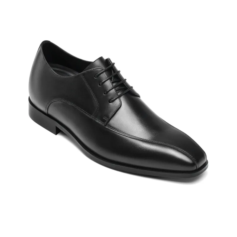 He Jinchang Dress Shoes Men Low Top Brown-2