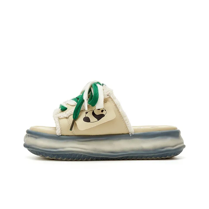 Jin Baichuan Leather Patchwork Odor Resistant Quick Dry Slide Slippers Women's-27