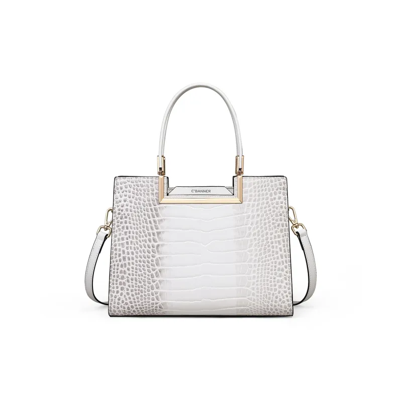 C°BANNER Cow Leather With Synthetic Leather Handbag, Shoulder Bag, Crossbody Bag, Mom Bag Women's-2