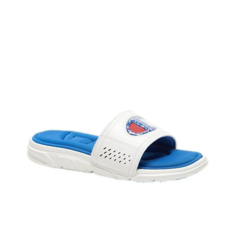Champion Slide Slippers Men's White Blue-1