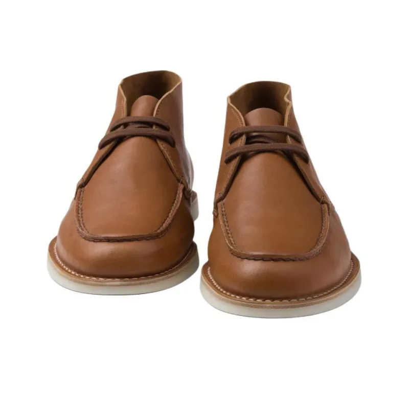PRADA Chukka Nappa Leather Boots-3