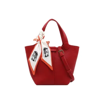 TTaG．baG Microfiber Synthetic Leather Shoulder Bag Women's Red