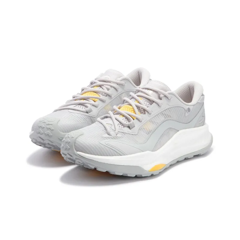361° Cushioning Anti Slip And Wear Resistant Low Top Running Shoes Men's Light Gray-1
