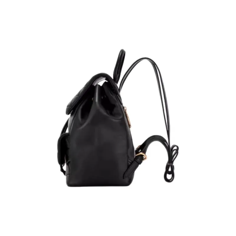 Hush Puppies Sheepskin Backpack Medium Size Women's Black-2