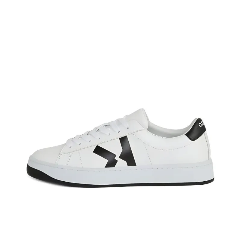 KENZO Kourt K Logo Low Top Skateboard Shoes Women's White Black-0