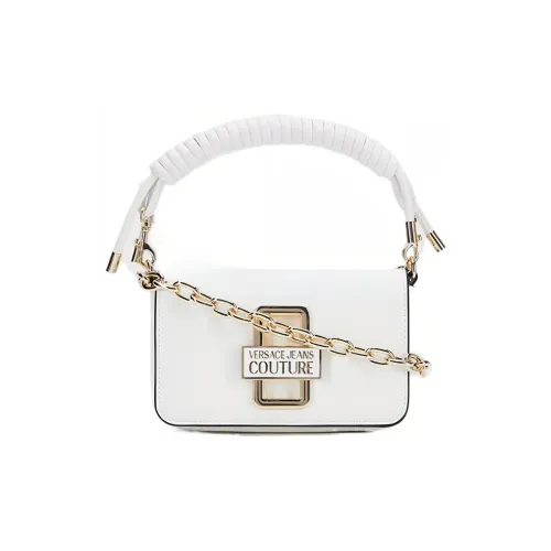 VERSACE JEANS COUTURE Synthetic Leather Handbag, Shoulder Bag, Crossbody Bag Regular Women's White