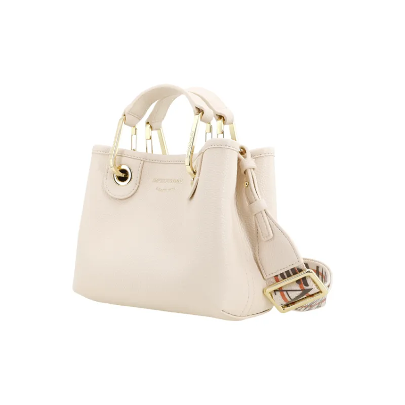 EMPORIO ARMANI Polyester Tote Bag, Shopping Bag, Shoulder Bag, Crossbody Bag, Handbag Mini Women's Nude-3