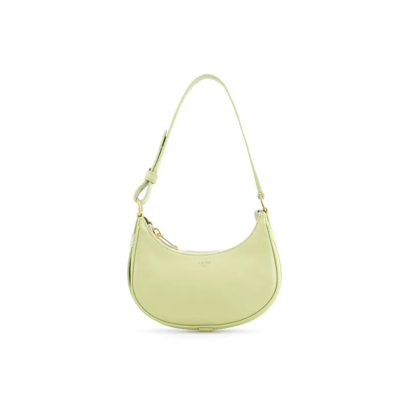 CELINE AVA Smooth Cow Leather Shoulder Bag, Handbag, Shoulder Bag Women's Avocado Green-1