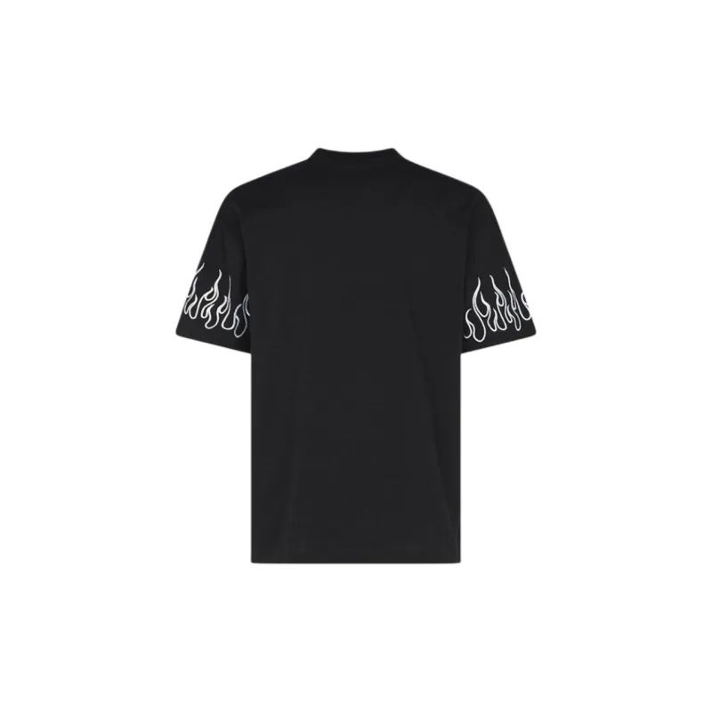 Vision Of Super Flame embroidered Short sleeve Cotton T shirt-1
