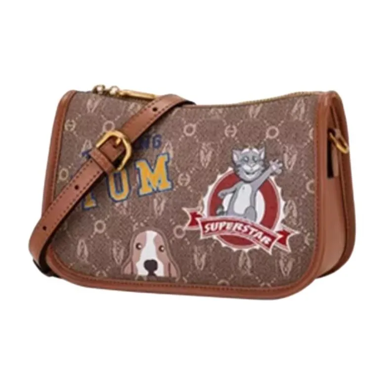 Hush Puppies X TALKINGTOM Collaboration PVC Shoulder Bag, Handbag, Shoulder Bag Women's Khaki-1