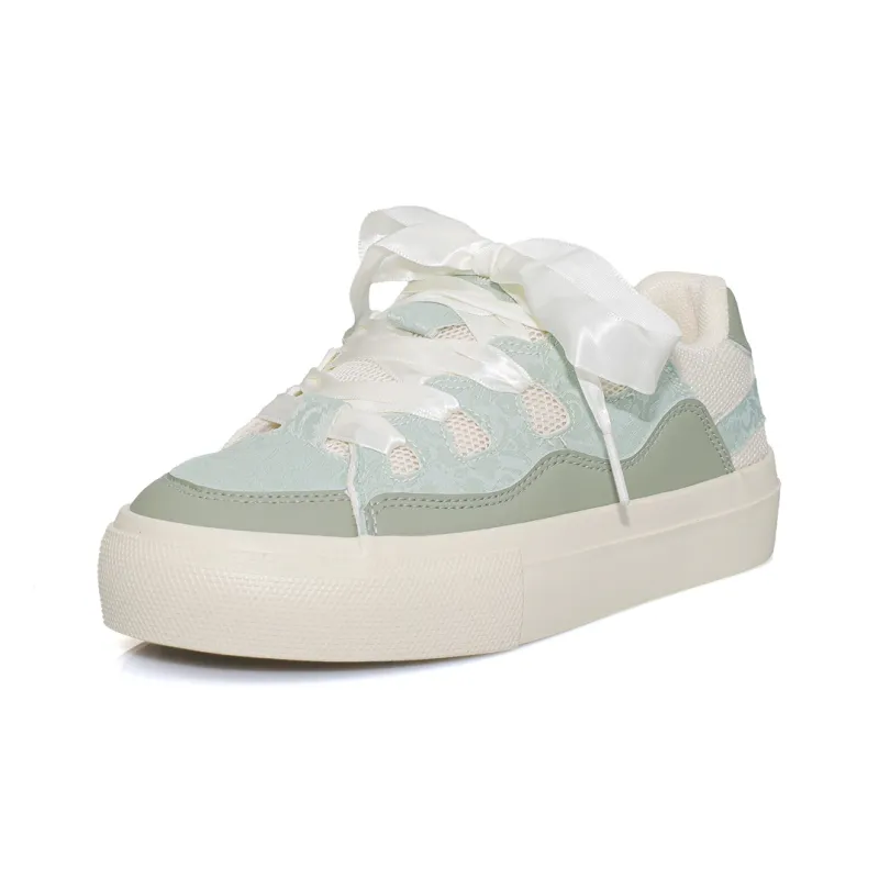 B10CROWN Slip Resistant Lightweight Breathable Low Top Skateboard Shoes Women's Mint Green-2