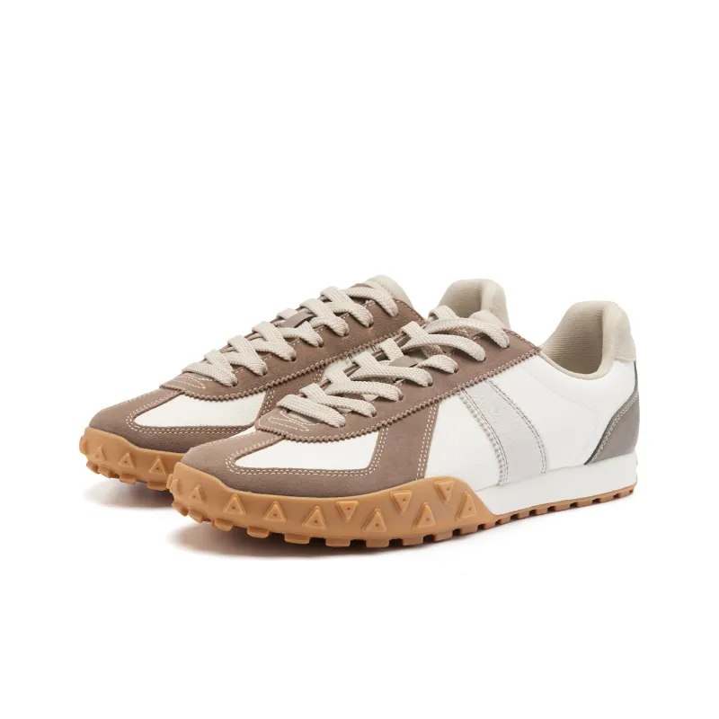 QIAODAN Cushioning Coverage Balance Wear Resistant Lightweight Slip Resistant Low Top Casual Shoes Women's Ivory Walnut-2