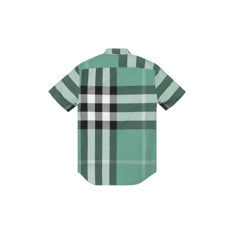 Burberry SS23 Men Single-Breasted Loose Fit Shirt Green-1