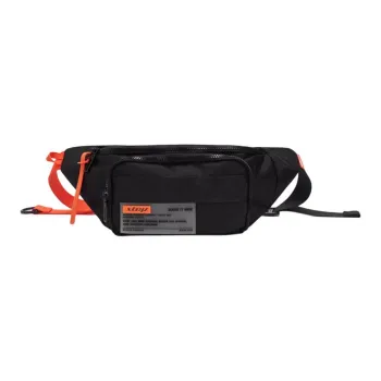 XTEP Fabric One Shoulder Sling Bag Fanny Pack Unisex Light Gray/Black/Blue