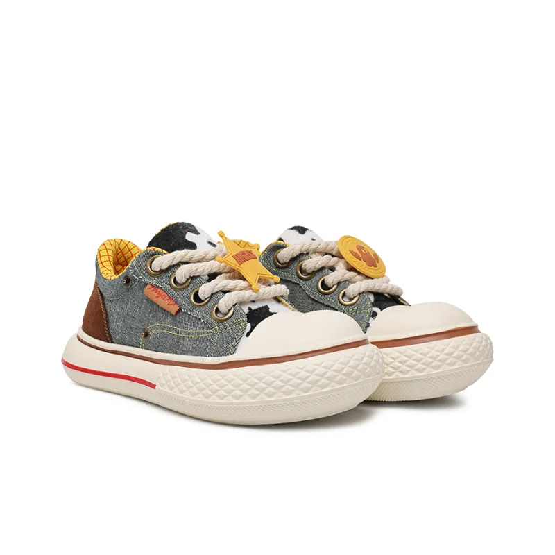 Angelmi Lightweight And Breathable Low Top Skateboard Shoes Unisex Denim-2