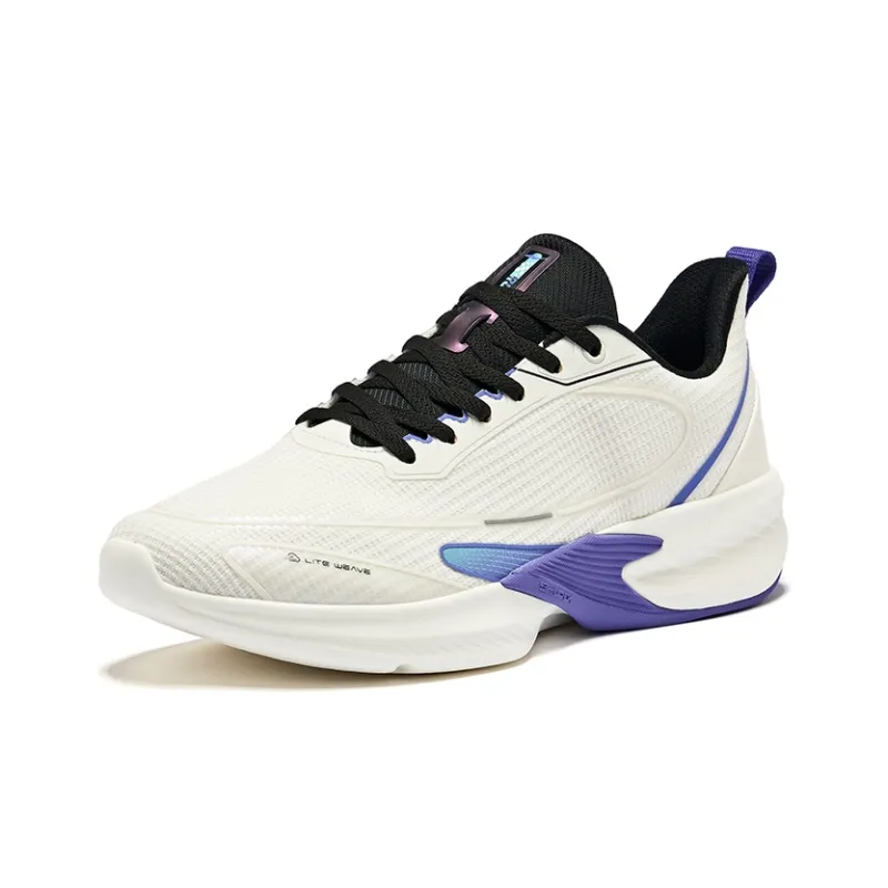 Erke Cushioning Breathable Low-Top Running Shoes Men's Microcrystal White/Jet Black-2