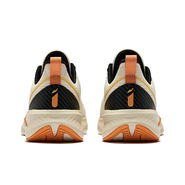 Erke Cushioning Breathable Low-Top Running Shoes Men's Warm Linen Jet Black-4