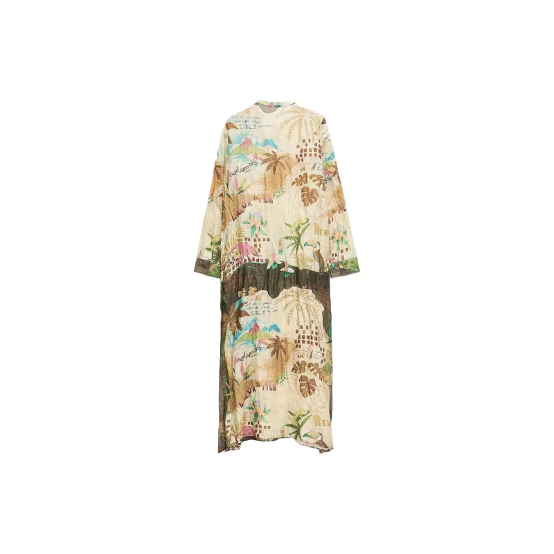 ZARA Long-Sleeved Dresses Women's Multicolor-1