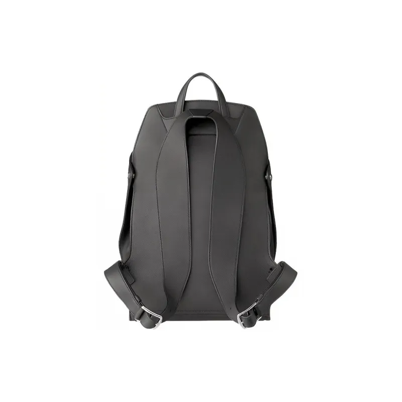 HERMES Soft Epsom Calfskin Handbag Backpack Men's Black-2