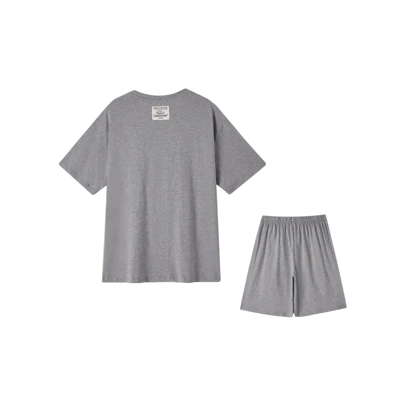YSO x SHINUBI LIANMINGKUAN Summer Pajama Set Women's Dark Heather Gray-1