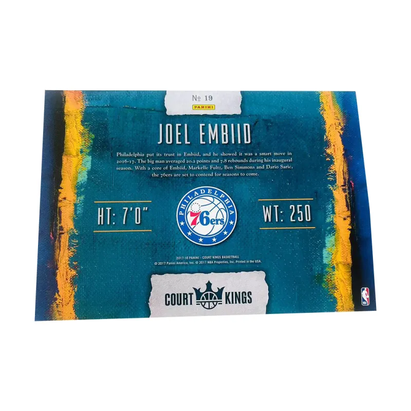 PANINI Joel Embiid 17 18 76 Persons Oil Painting Large Size Card Player Card Product Access Sports Cards 1 Pc-1