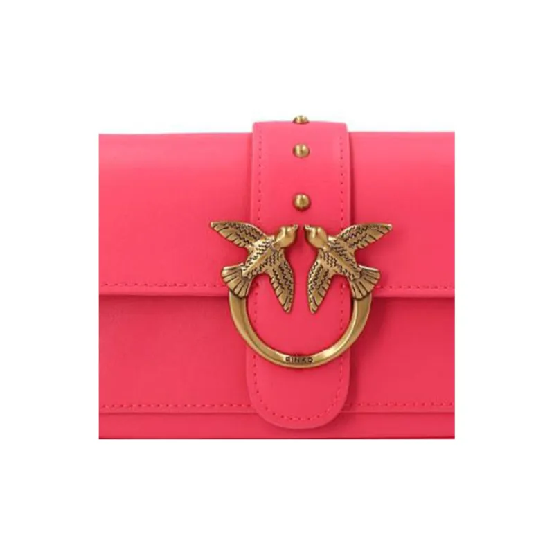 PINKO Calfskin Crossbody Bag Shoulder Bag Women's Red-2