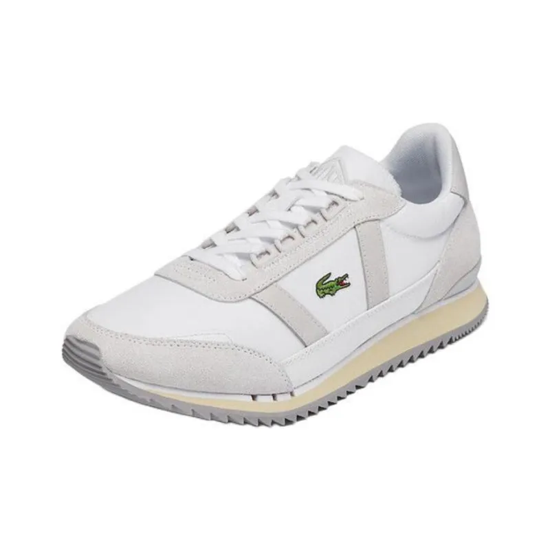 LACOSTE Anti Slip Wear Resistant Low Top Casual Shoes Men's Ecru-1