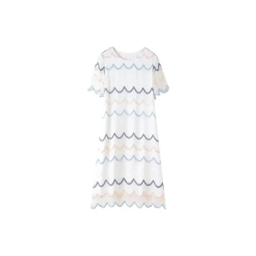 To the west Short-Sleeved Dresses Women's White