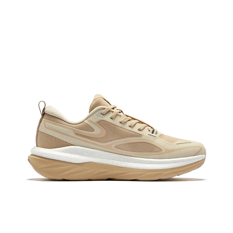 Erke Cushioning Wear-Resistant Low-Top Running Shoes Men's Oat Warm Linen-1
