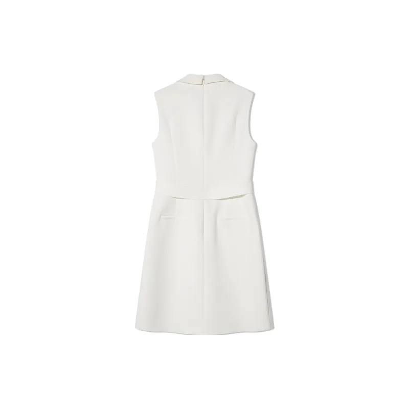 COVERINS Sleeveless Dress Women's White-1
