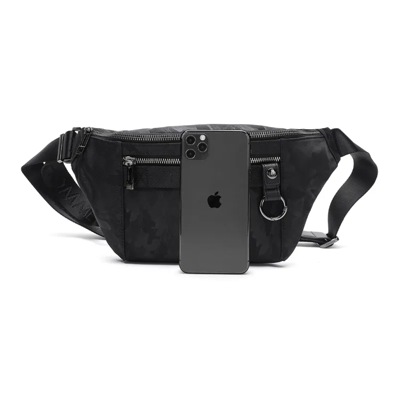ELLE HOMME Fabric Sling Bag Trumpets Men's Black-2
