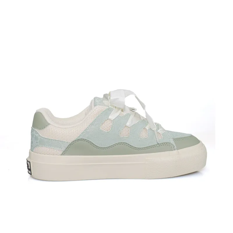 B10CROWN Slip Resistant Lightweight Breathable Low Top Skateboard Shoes Women's Mint Green-1