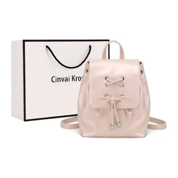 Simvay Clos PU Backpack Small Size Women's Iridescent Pink/Luminous Milk White