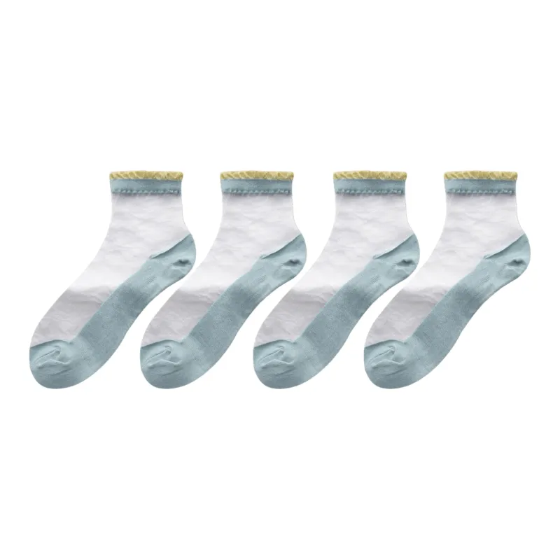 XXLLG Mid Calf Socks Women's 4 Pack-13