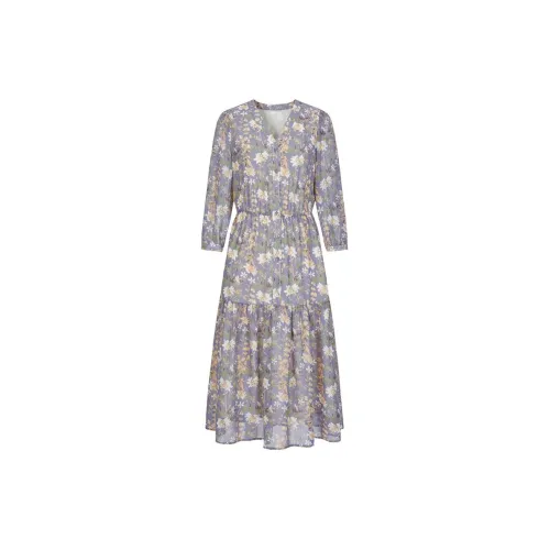 JZ. ANNAKRO Long-Sleeved Dresses Women's Floral Light Blue