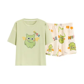 Pretty Lady Pajama Set Women's Light Green