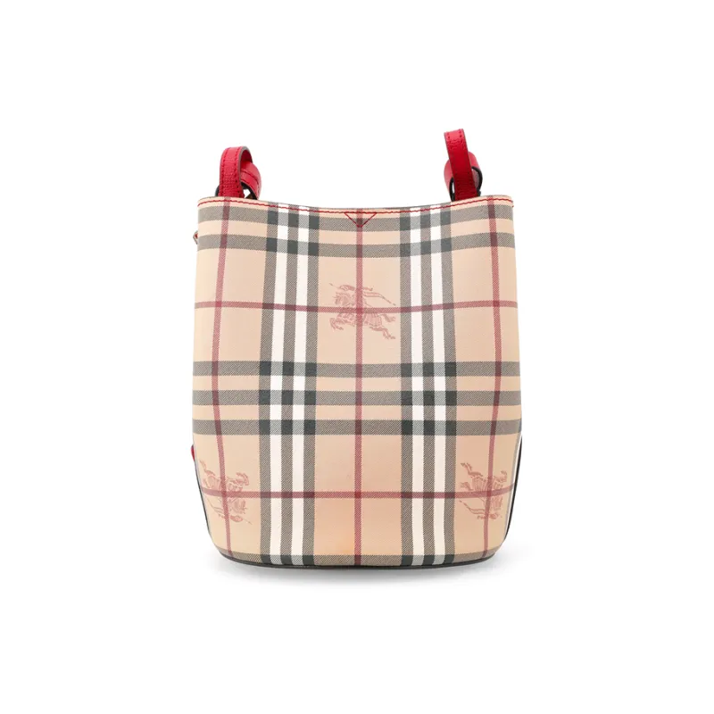 Burberry Cow Leather Bucket Bag, Shoulder Bag, Crossbody Bag Regular Women's Red-6