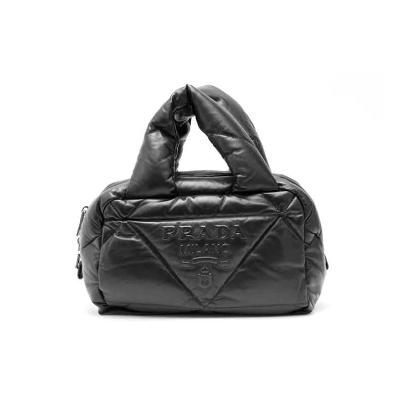 PRADA Nappa Leather Shoulder Bag Crossbody Bag Handbag Regular Women's Black-1