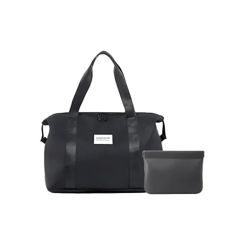 LOHAS Travel High-Density Oxford Fabric Travel Bag Large Size Unisex Black/Pink