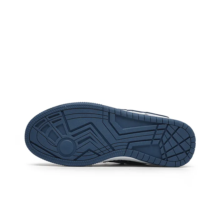 Angelmi Anti Slip Wear Resistant Low Top Skateboard Shoes Unisex Blue-4