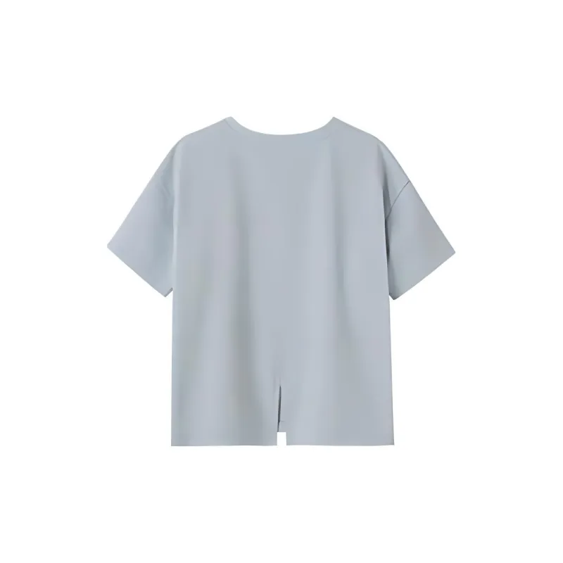 Hacikis T Shirt Women's Chickpea Blue-1
